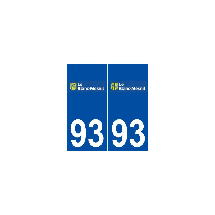 93 Le Blanc-Mesnil logo autocollant plaque stickers ville