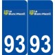 93 Le Blanc-Mesnil logo autocollant plaque stickers ville