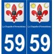 59 La Chapelle-d'Armentières blason autocollant plaque stickers ville