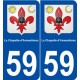 59 La Chapelle-d'Armentières blason autocollant plaque stickers ville