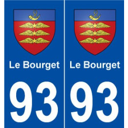 93 Le Bourget blason autocollant plaque stickers ville