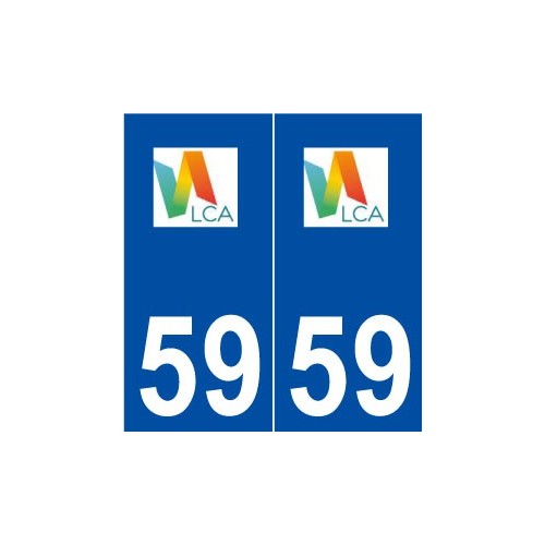 59 La Chapelle-d'Armentières logo autocollant plaque stickers ville