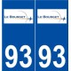 93 Le Bourget logo autocollant plaque stickers ville