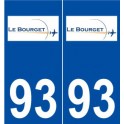 93 Le Bourget logo autocollant plaque stickers ville