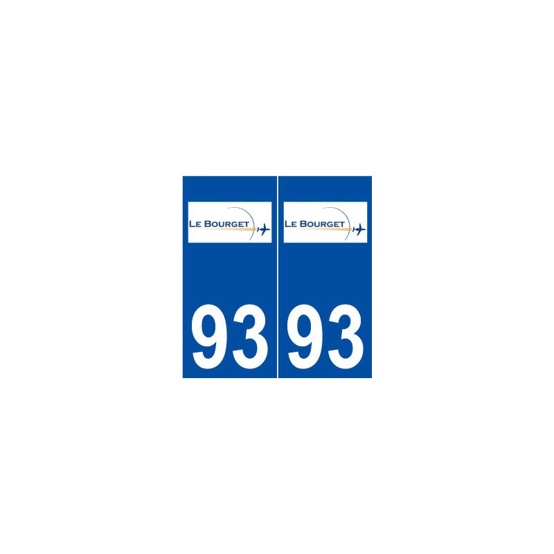 93 Le Bourget logo autocollant plaque stickers ville