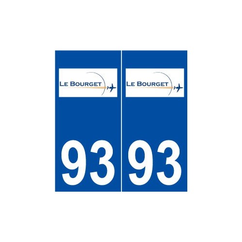 93 Le Bourget logo autocollant plaque stickers ville