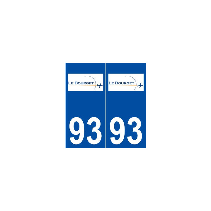 93 Le Bourget logo autocollant plaque stickers ville