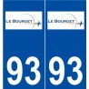 93 Le Bourget logo autocollant plaque stickers ville