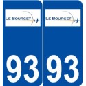 93 Le Bourget logo autocollant plaque stickers ville
