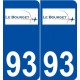93 Le Bourget logo autocollant plaque stickers ville