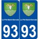 93 Le Pré-Saint-Gervais blason autocollant plaque stickers ville