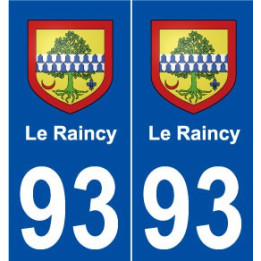 93 Le Raincy blason autocollant plaque stickers ville