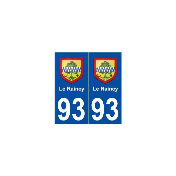 93 Le Raincy blason autocollant plaque stickers ville