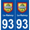93 Le Raincy blason autocollant plaque stickers ville