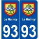 93 Le Raincy blason autocollant plaque stickers ville
