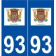 93 Le Raincy logo autocollant plaque stickers ville