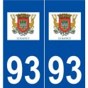 93 Le Raincy logo autocollant plaque stickers ville