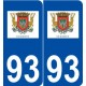 93 Le Raincy logo autocollant plaque stickers ville