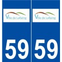 59 Lallaing logo autocollant plaque stickers ville