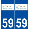 59 Lallaing logo autocollant plaque stickers ville