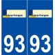93 Livry-Gargan logo autocollant plaque stickers ville