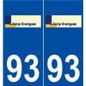 93 Livry-Gargan logo autocollant plaque stickers ville