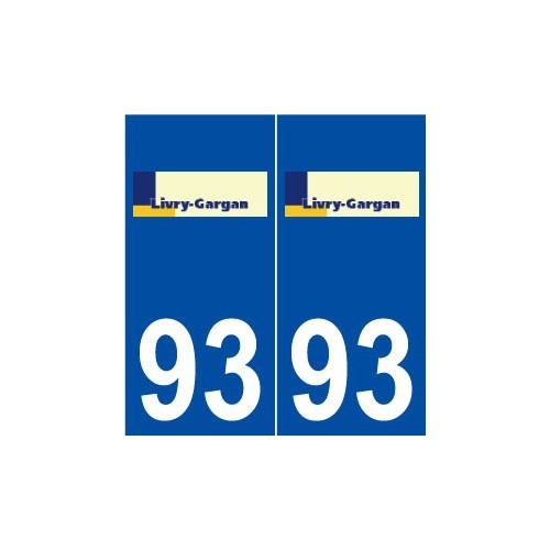 93 Livry-Gargan logo autocollant plaque stickers ville