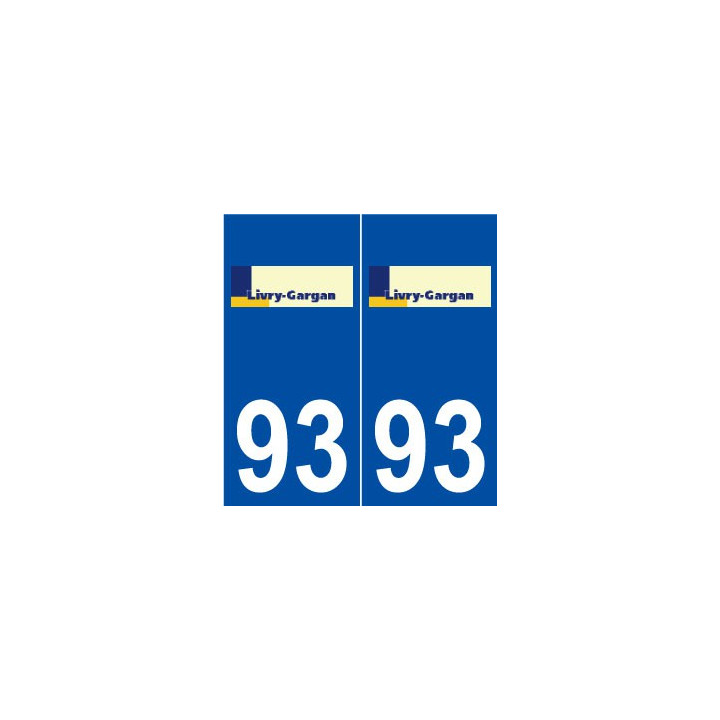 93 Livry-Gargan logo autocollant plaque stickers ville