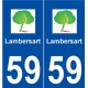 59 Lambersart logo autocollant plaque stickers ville