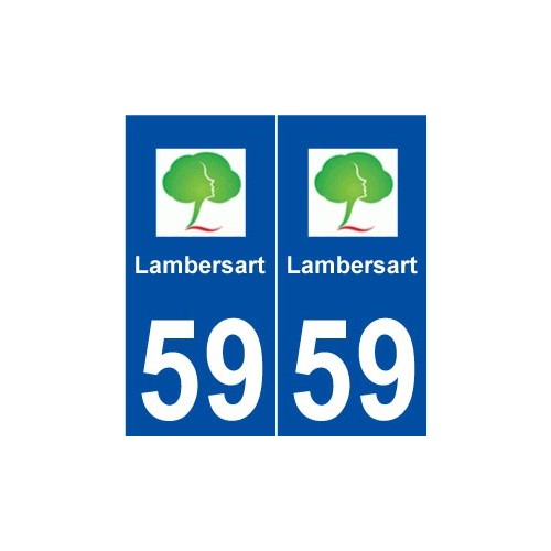 59 Lambersart logo autocollant plaque stickers ville