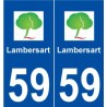 59 Lambersart logo autocollant plaque stickers ville