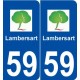 59 Lambersart logo autocollant plaque stickers ville