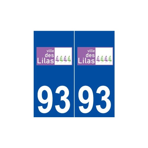 93 Lilas Autopartage logo autocollant plaque stickers ville