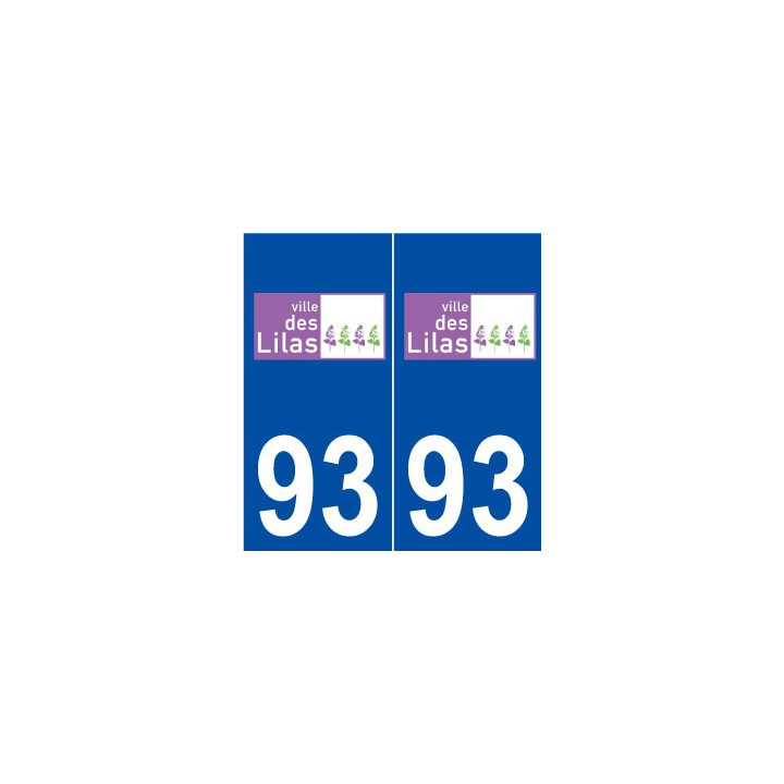93 Lilas Autopartage logo autocollant plaque stickers ville
