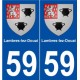 59 Lambres-lez-Douai blason autocollant plaque stickers ville