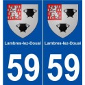 59 Lambres-lez-Douai blason autocollant plaque stickers ville