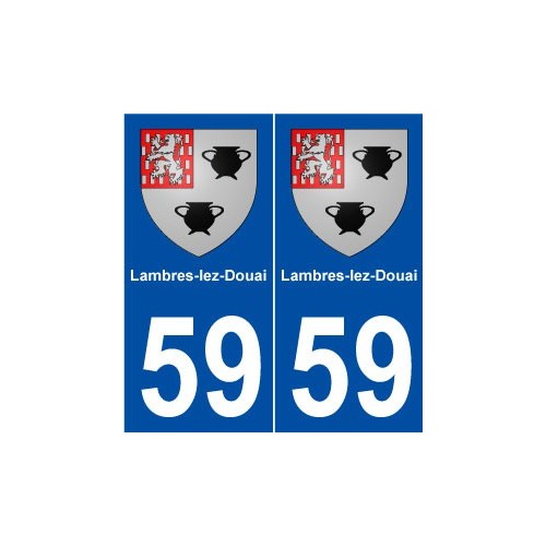 59 Lambres-lez-Douai blason autocollant plaque stickers ville