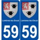 59 Lambres-lez-Douai blason autocollant plaque stickers ville