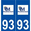 93 Montfermeil logo autocollant plaque stickers ville