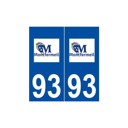 93 Montfermeil logo autocollant plaque stickers ville