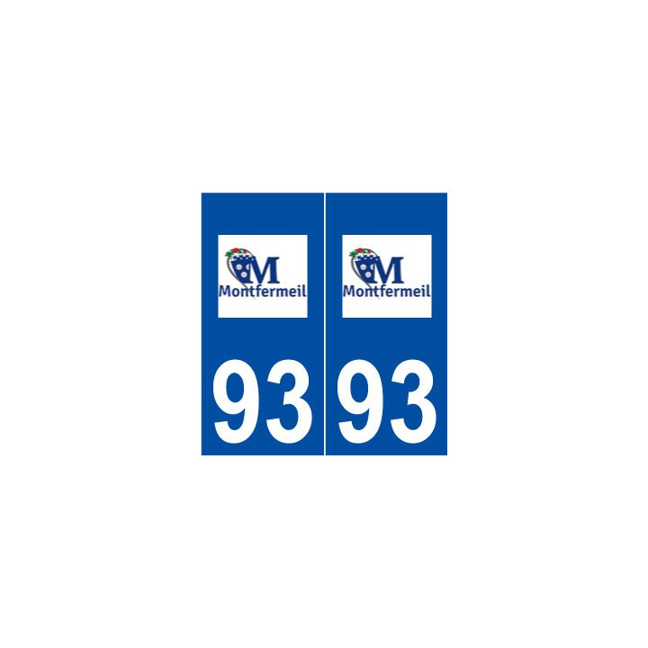 93 Montfermeil logo autocollant plaque stickers ville