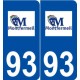 93 Montfermeil logo autocollant plaque stickers ville