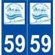 59 Lambres-lez-Douai logo autocollant plaque stickers ville