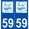 59 Lambres-lez-Douai logo autocollant plaque stickers ville