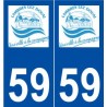 59 Lambres-lez-Douai logo autocollant plaque stickers ville