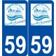 59 Lambres-lez-Douai logo autocollant plaque stickers ville