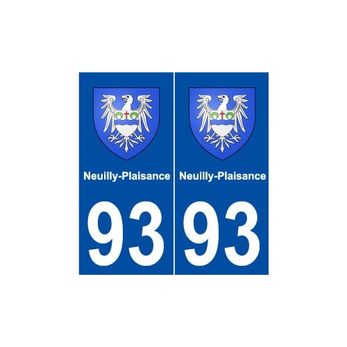 93 Neuilly-Plaisance blason autocollant plaque stickers ville