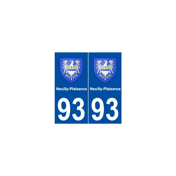 93 Neuilly-Plaisance blason autocollant plaque stickers ville