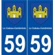 59 Le Cateau-Cambrésis blason autocollant plaque stickers ville