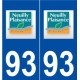 93 Neuilly-Plaisance logo autocollant plaque stickers ville